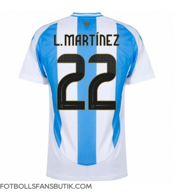 Argentina Lautaro Martinez #22 Replika Hemmatröja Copa America 2024 Kortärmad